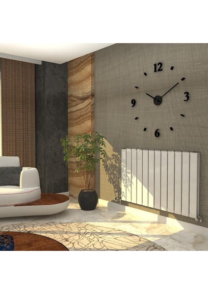 Nirvana 500X470 Siyah 6 Dilim Dekoratif Hibrit Alüminyum&çelik Isı Verimliliği Arttırılmış Dizayn Radyatör modelleri