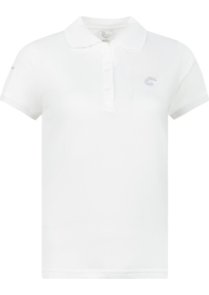 Rauma Kadın Polo Yaka T-Shirt Beyaz