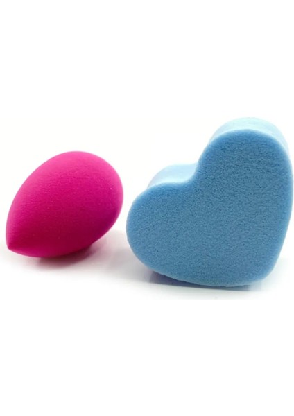 2 Li Mini Makyaj Süngeri Çanta Boy Kalp ve Oval fiyatları