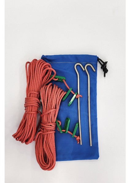 Rainbow 20 M 4 mm Sarı Polyester + 6 Ad Gergi Aparatı +2 Ad Çadır Kazığı +Taşıma Çantası