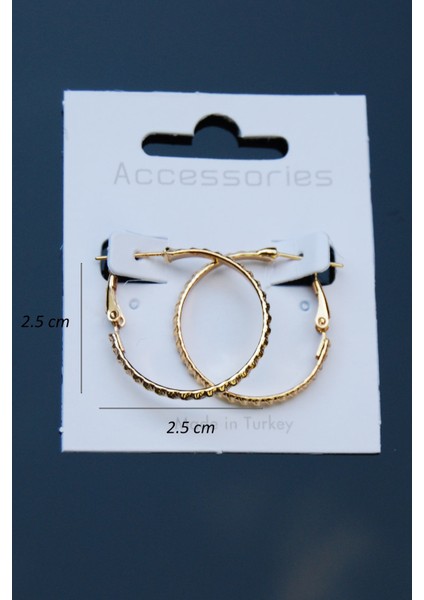 Altın Renk Tırtıklı Halka Klipsli Küpe 2mm 2.5×2.5 fırsatları