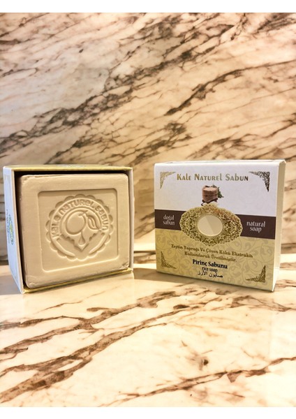 El Yapımı %100 Organik 125 gr Zeytin Yaprağı ve Çöven Kökü Ekstratlı Doğal Pirinç Sabunu