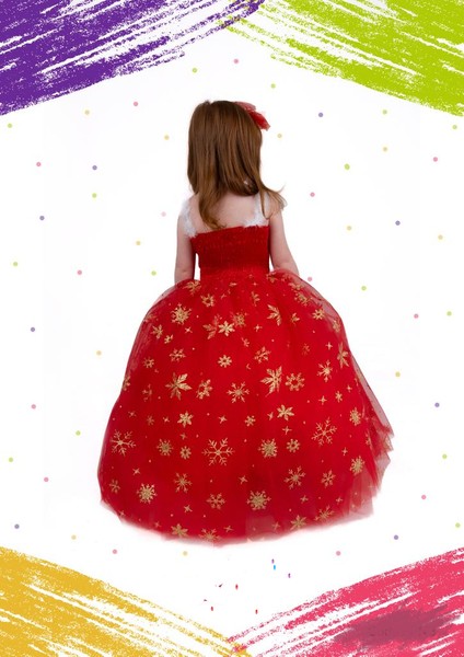 Kırmızı Elsa Kostümü 7 Kat Kabarık Model Kara Kedi Kostüm Evi fiyatları