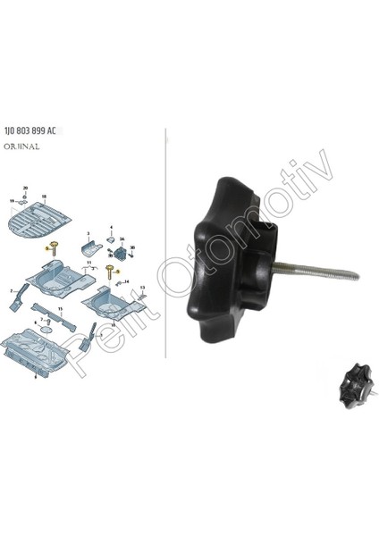 Roomster (2006-2015) Stepne Sabitleme Civatası 1J0803899AC Orjinal fiyatları