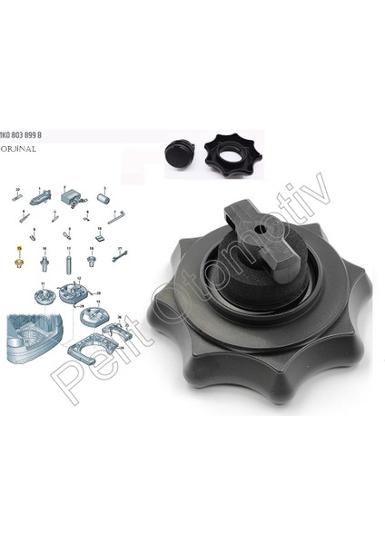 Scirocco Stepne Sabitleme Civatası 1K0803899B Orjinal fiyatları