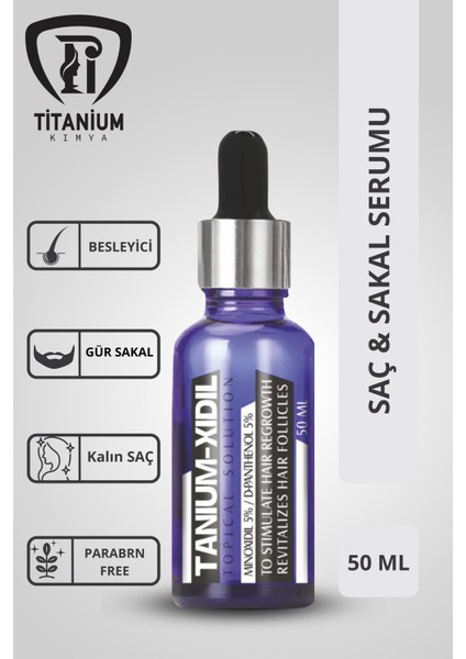 Tanium Xidil Saç ve Sakal Mavi Serumu 50 ml