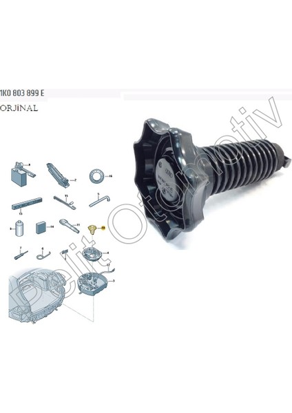 Jetta Stepne Sabitleme Civatası 1K0803899E Orjinal fiyatları