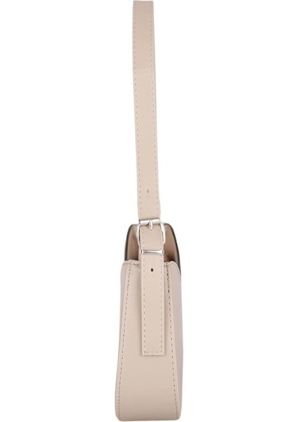 Kadın Orijinal Çapraz Askılı Fermuarlı Ayarlanabilir Askılı Şık El Kol ve Omuz Çantası Bej modelleri