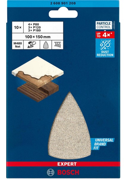 Expert M480 Zımpara Ağı Seti 100 x 150 mm 10 Parça