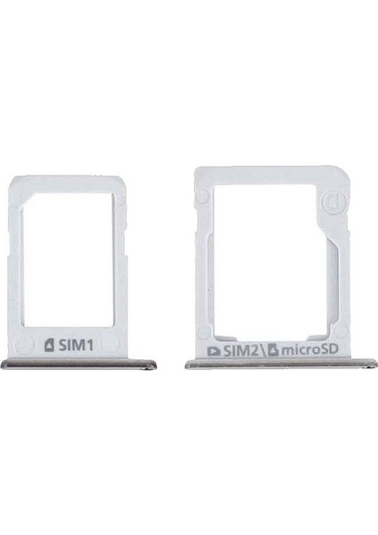 Samsung E5 E500 / E7 E700 Sim ve Hafıza Kart Yuvası Sim Tepsisi - Gri