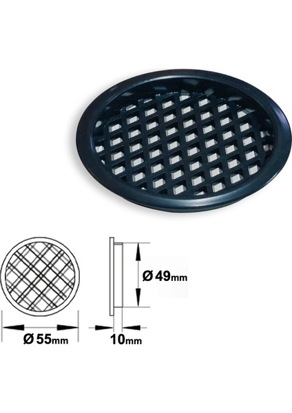 Plastik Menfez 50 Lik Siyah