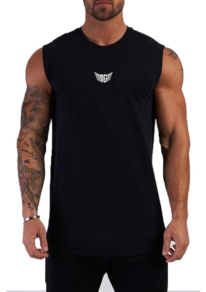 Erkek Nem Emici Hızlı Kuruma Atletik Teknik Performans Sporcu Sıfır Kol T-Shirt