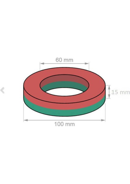 Mıknatıs, 100MM x D60MM x 15MM Güçlü Ferrit Kömür Seramik Halka Mıknatıs modelleri
