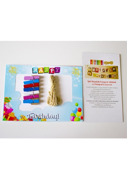 Fotoğraf Albümü Ipli Mandallı Fotoğraf Albümü 7 Adet modelleri