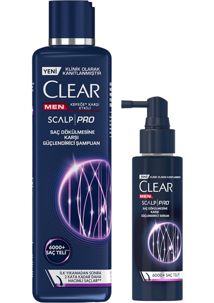 Men Scalp Pro Güçlendirici Şampuan Saç Dökülmesine Kepeğe Karşı Etkili 300 ml + Serum 70 ml