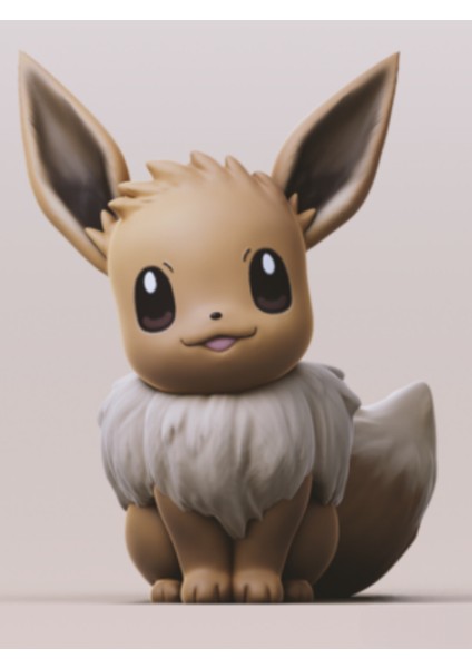 Pokemon Eevee Figürü 2 15X17X20CM Dekorasyon-Hediyelik Ürün-Dekoratif Raf Ürünü-Hobi-Figür