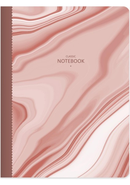 19X25 Noktalı Defter Marble - Pembe