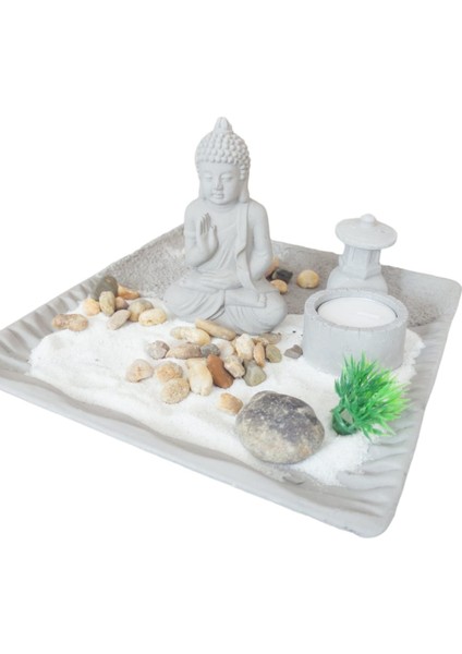Mini Buddha Zen Bahçe Seti 21X21X12CM