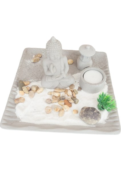 Mini Buddha Zen Bahçe Seti 21X21X12CM modelleri