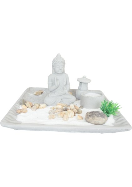 Mini Buddha Zen Bahçe Seti 21X21X12CM indirimleri