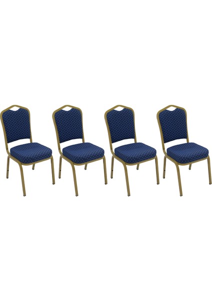 Hilton Konferans Sandalye - Lacivert (4 Adet)