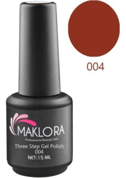 Three Step Gel Polish Kalıcı Oje 15 ml | 004 Brick Brown