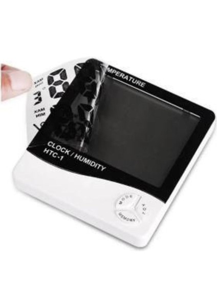 Htc-1 Termometre Dijital Sıcaklık ve Nem Ölçer Alarm Saat Bebekler İçin Oda Termometresi
