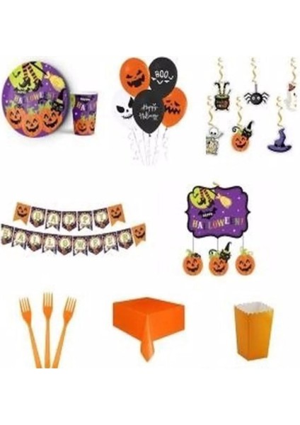 Halloween Cadılar Bayramı Parti Seti 8 Kişilik
