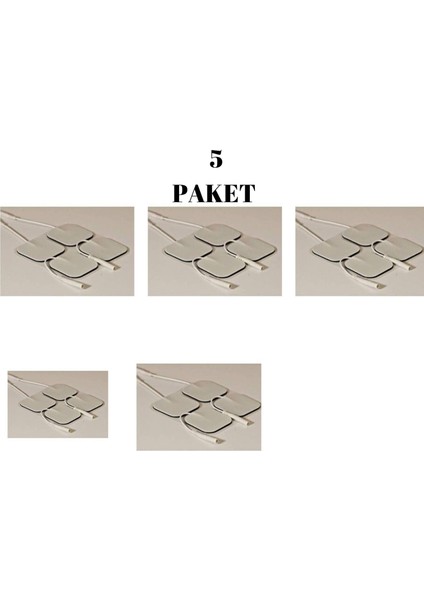 Fizyomalzemeleri 5 Paket Tens Cihazı Pedi Elektrot Ekstra Yapışkanlı
