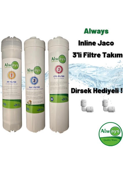 Inline Jaco 3'lü Filtre Takımı