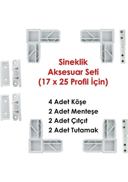 Beyaz Sineklik Aksesuar Set Kapı Pencere Sineklik Aksesuar Set Sineklik Tamirat