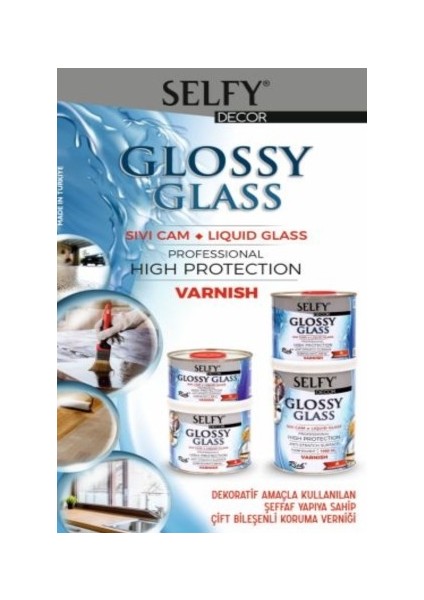 Surface 500CC Beyaz, Selfy Decor Glossy Glass 200+100GR Balkon,teras,banyo,mutfak,tezgah,fayans fiyatları