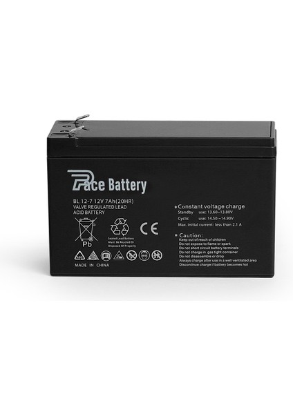 12V 7AH Bakımsız Kuru Akü 12 Volt 7 Amper ARALIK 2024 Üretim