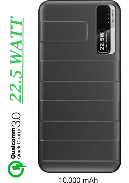 10.000 Mah Powerbank Pd-22.5 Watt Qualcomm Quick Süper Hızlı Şarj Powerbank Iphone &andorid Uyumlu