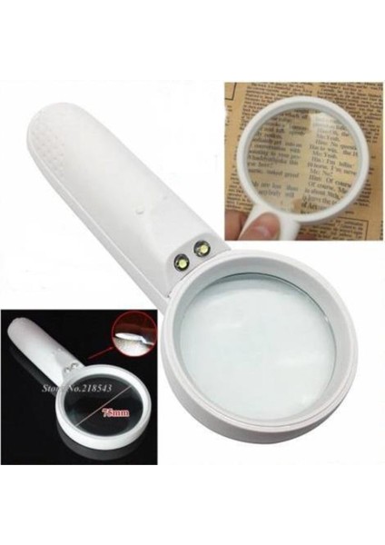 Işıklı Büyüteç LED Aydınlatmalı 75MM 3x Büyütme