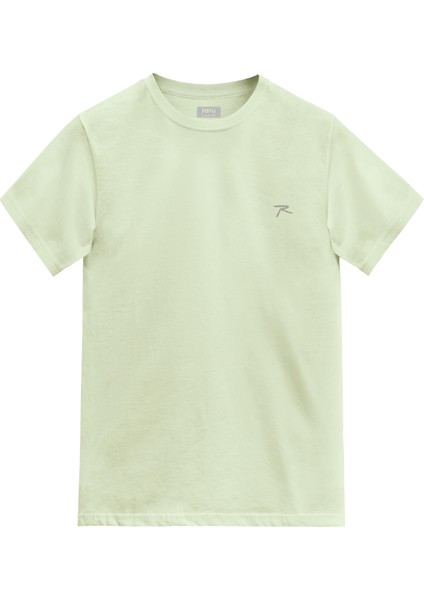 Erkek %100 Pamuk T-Shirt Valerıan Mint