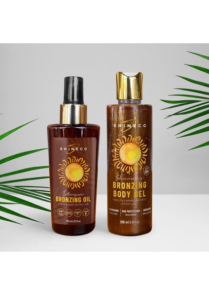 - Işıltılı Bronzlaştırıcı Vücut Jeli ( 20+ Spf Güneş Koruma) 200ML - Yoğun Bronzlaştırıcı Yağ 125ML