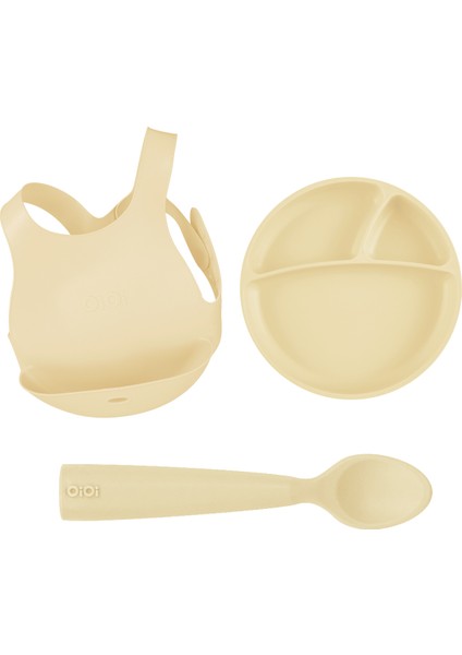Mellow Yellow Beslenme Seti(Önlük+Tabak+Kaşık)