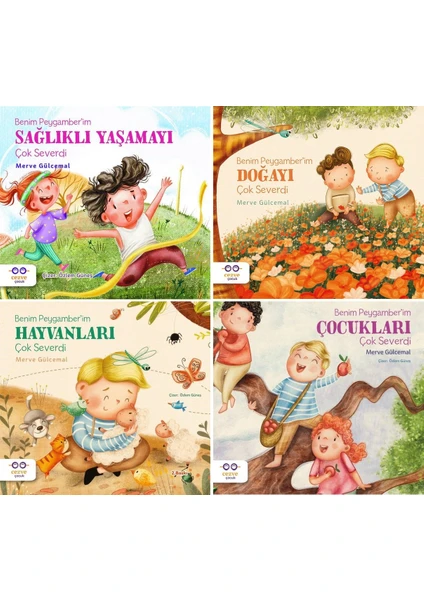 Merve Gülcemal 4 Kitap Set - Benim Peygamberim Çocukları + Hayvanları + Doğayı + Sağlıklı Yaşamayı Çok Severdi - Merve Gülcemal