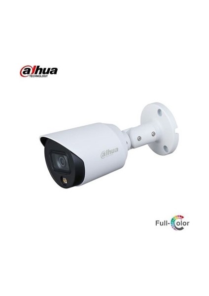 HAC-HFW1209TLMP-A-LED-0360B 2mp 3.6mm Sabit Lens Hdcvi 40MT Fullcolor IP67 Dahili Mikrofon Plastik Kasa Bullet Kam