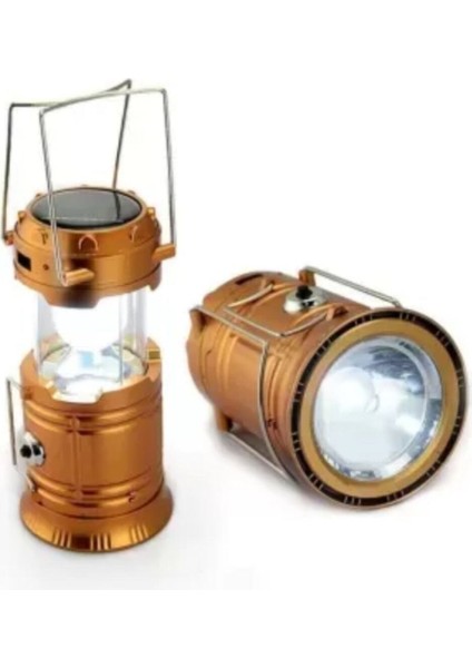 Güneş Enerjili Kamp Çadır Feneri Büyük Boy Kamp Lambası LED Solar Şarjlı USB Girişli LED Işıldak
