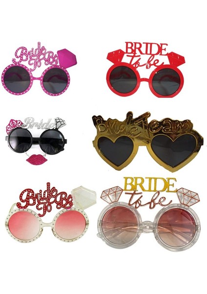 Bekarlığa Veda Konsept 6 Farklı Model Bride To Be Gözlüğü 6 Det