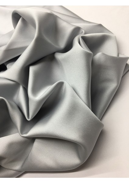 Gümüş Gri Saten Kumaş Dökümlü modelleri