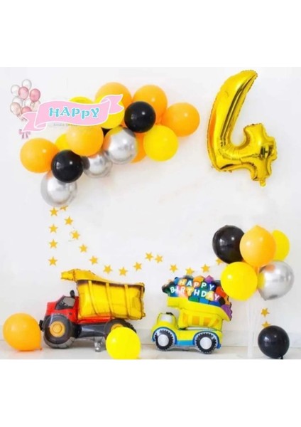 Inşaat Temalı Lüks Balon Zincir Set