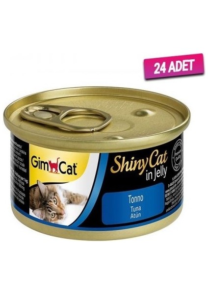 24 Adet - Gimcat Shinycat Tuna Balıklı 70GR