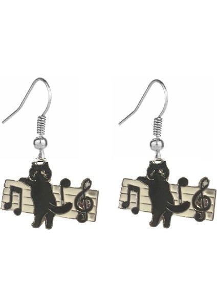 Kedi Nota Müzik Küpe