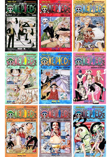 One Piece 6-7-8-9-10-11-12-13-14. Ciltler Manga Seti - Eiichiro Oda