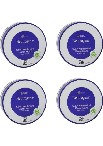 Norveç Formülü Yoğun Nemlendirici Bakım Kremi Kuru Ciltler 200 ml x 4 Adet