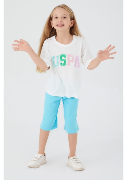 Kız Çocuk Beyaz Kapri Takım modelleri