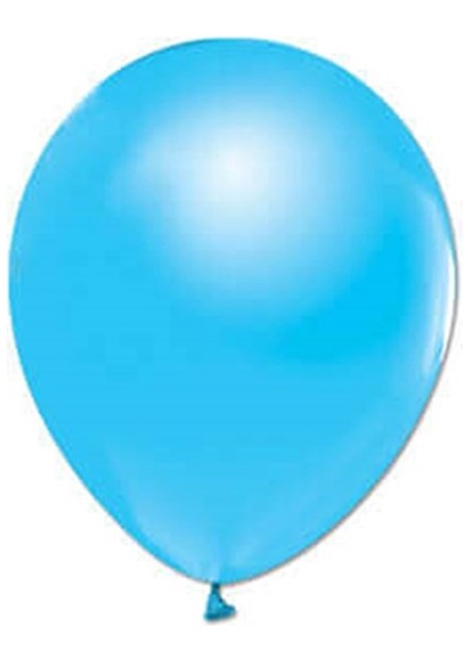 Açık Mavi Metalik Balon 10'lu 12"